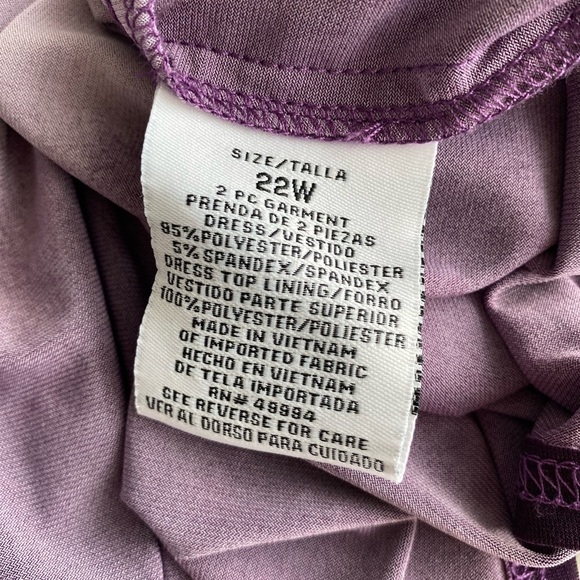 R&M Richards Maxi‎ Dress 22 Purple Ombre' Tie-Dye Sleeveless Y2K Baby Doll Boho - Picture 11 of 12